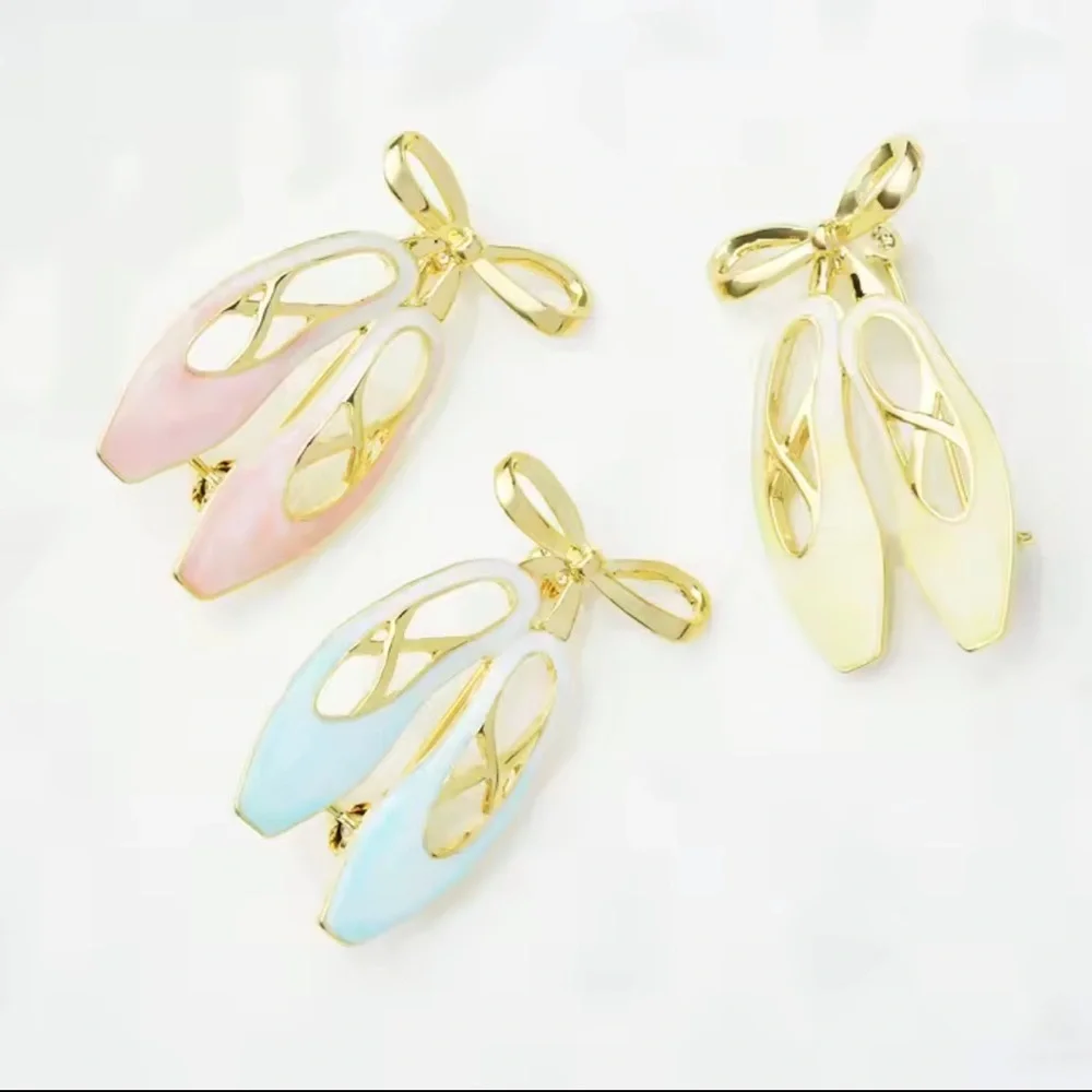 Pink Ballet Slipper Brooch